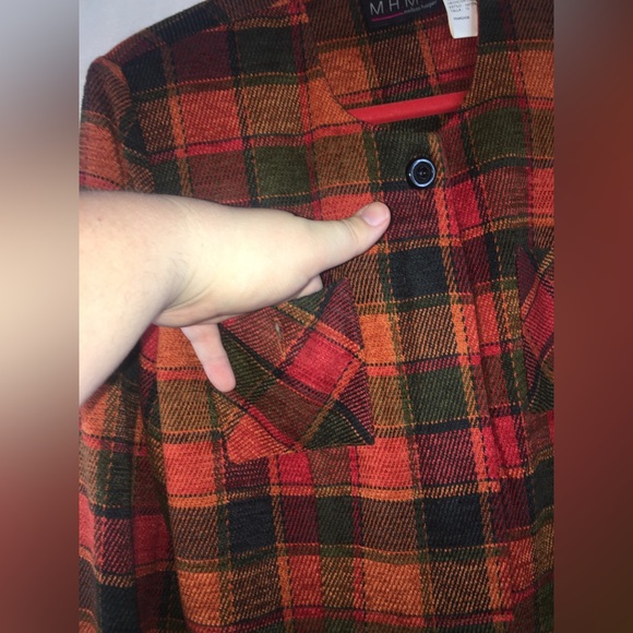 MHM Melissa Harper | Women’s Colorful Plaid Print Button Down Jacket - Picture 8 of 12